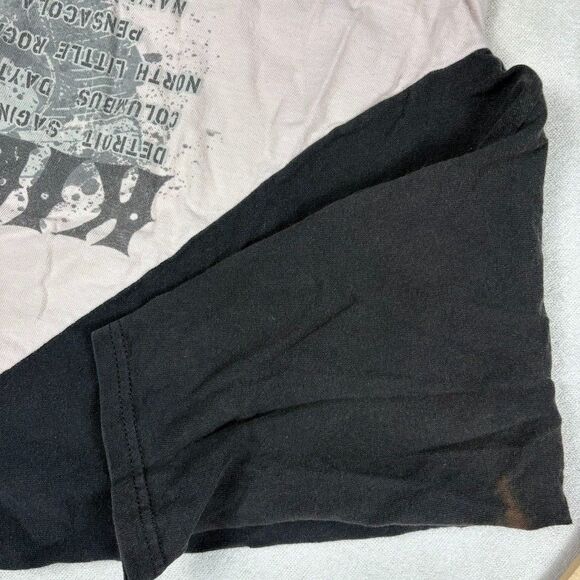 Vintage 2011 Kid Rock Born Free Tour Baseball Tee L Band Shirt Skull Guns USA - Picture 6 of 9